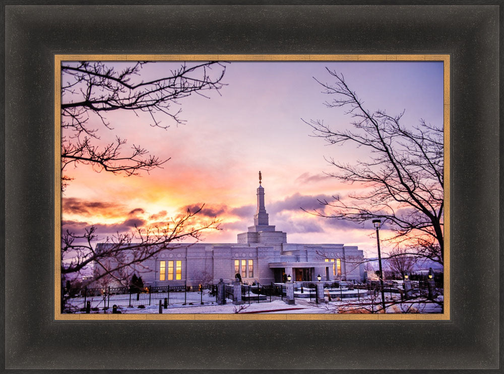 Reno Temple - Sunrise through the Trees