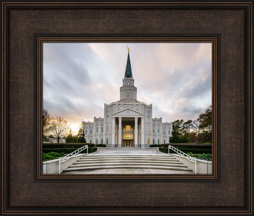 Houston Temple - Steps at Twilight