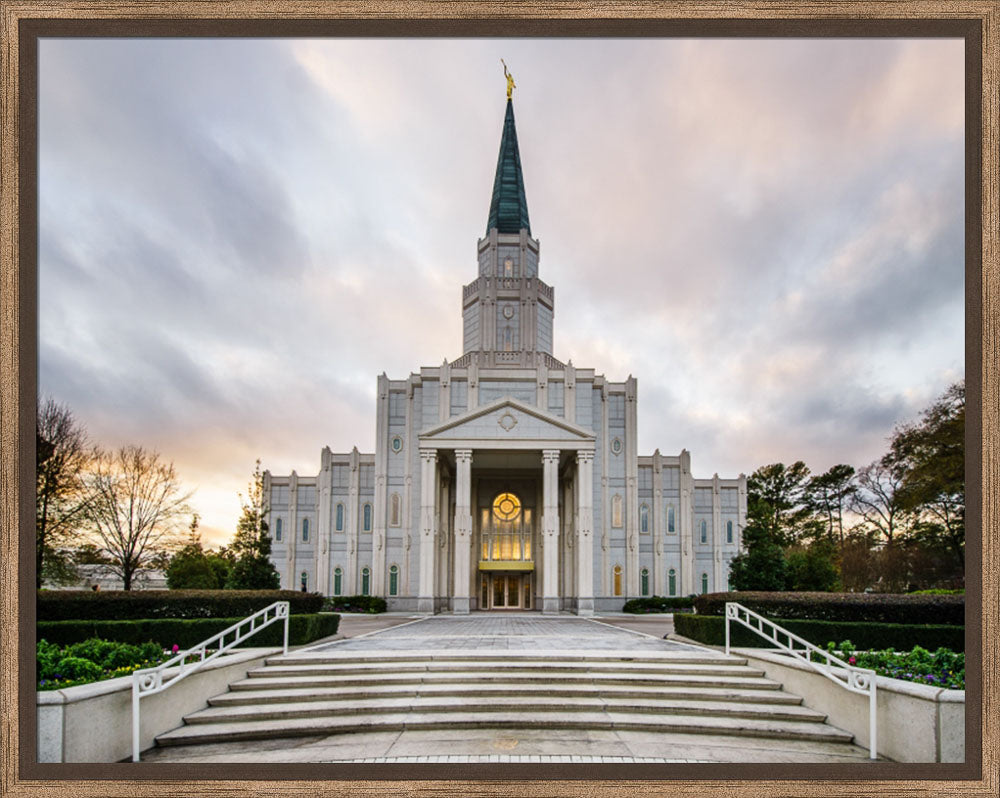 Houston Temple - Steps at Twilight