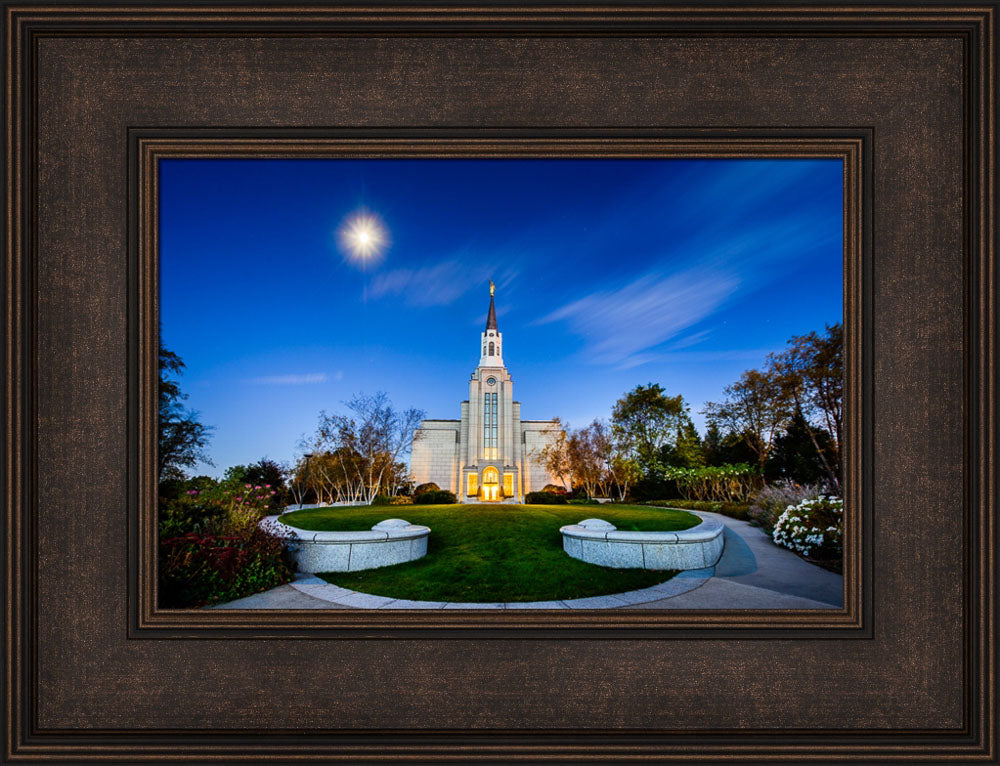 Boston Temple - Moonlight View