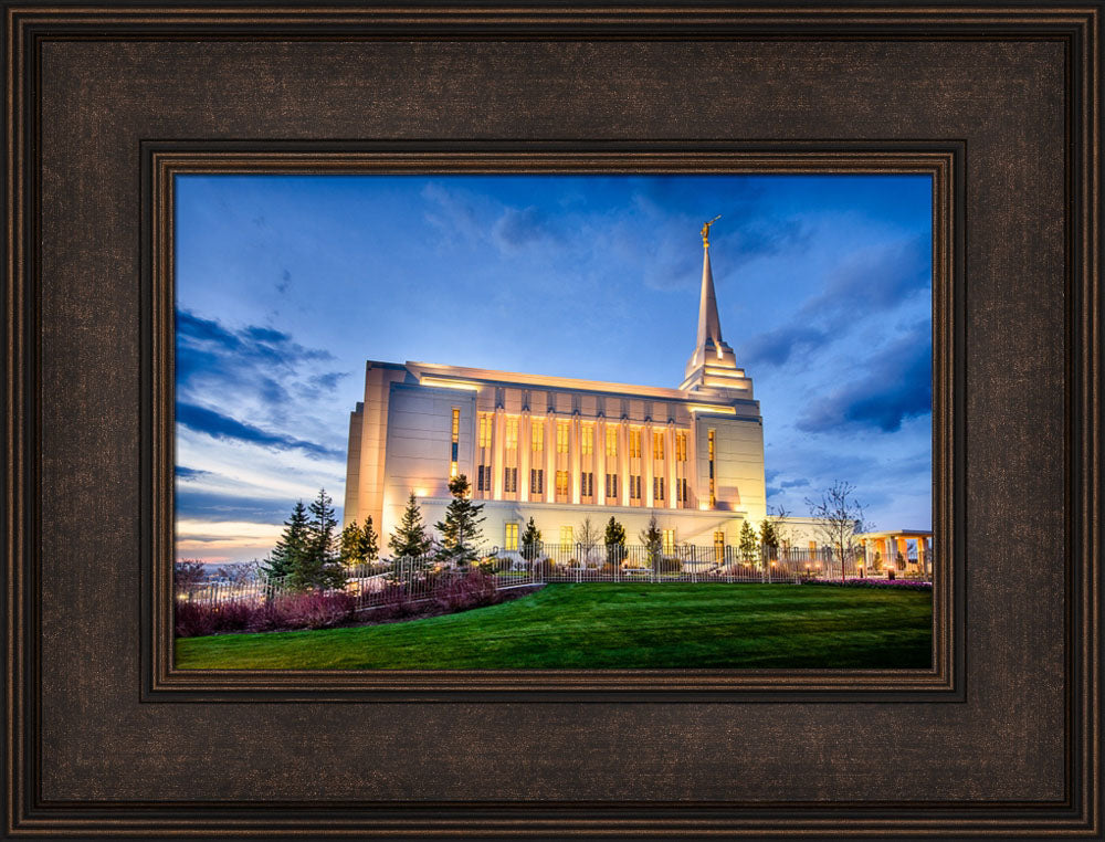 Rexburg Temple - Twilight from the Side