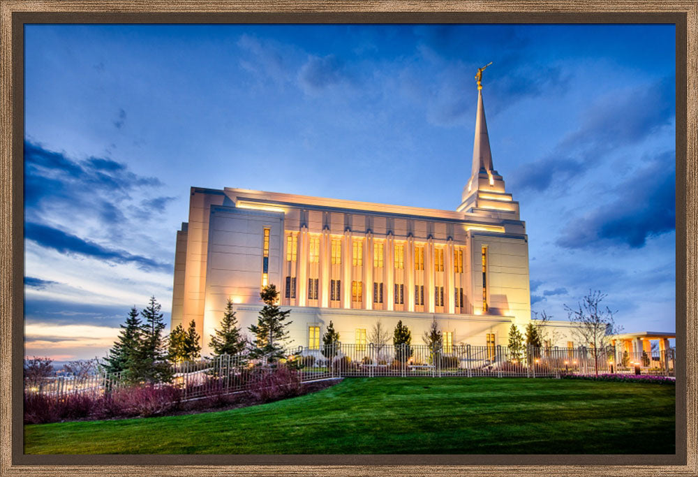 Rexburg Temple - Twilight from the Side