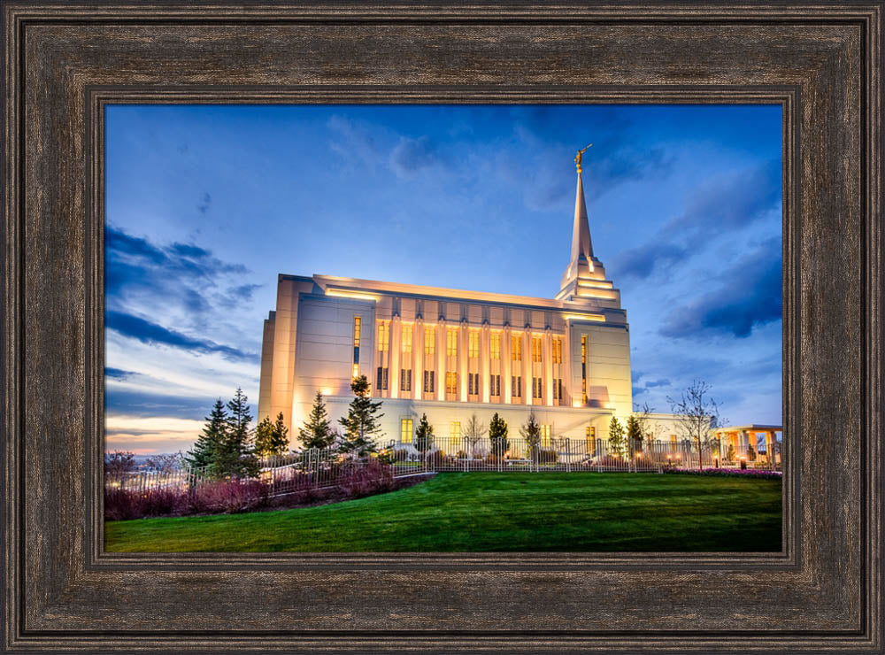 Rexburg Temple - Twilight from the Side