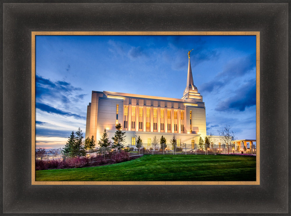 Rexburg Temple - Twilight from the Side