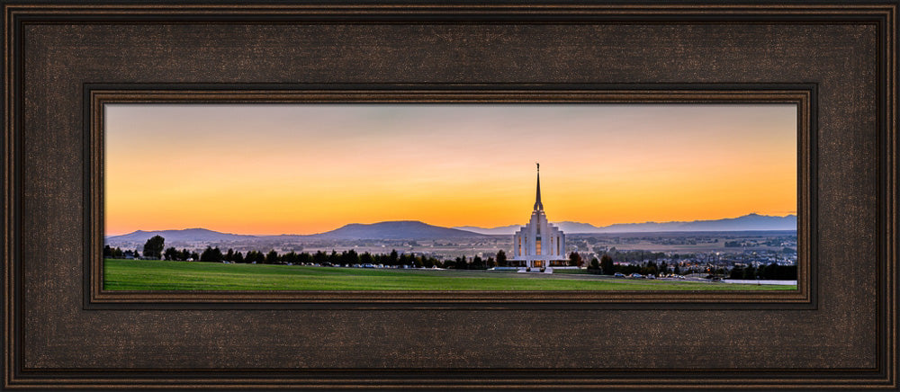 Rexburg Temple - Sunset Panorama