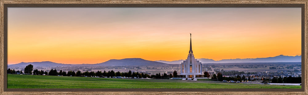 Rexburg Temple - Sunset Panorama