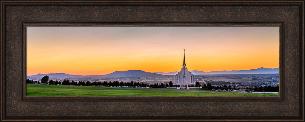 Rexburg Temple - Sunset Panorama