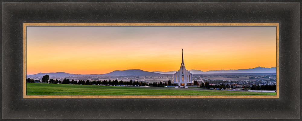 Rexburg Temple - Sunset Panorama