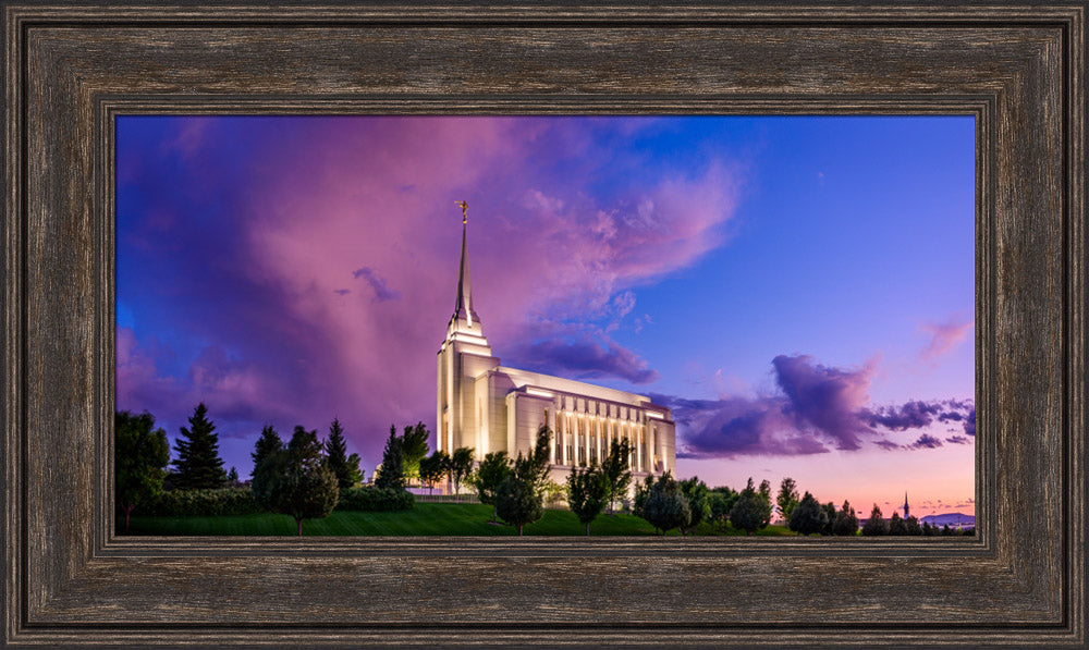 Rexburg Temple - Purple Clouds by Scott Jarvie