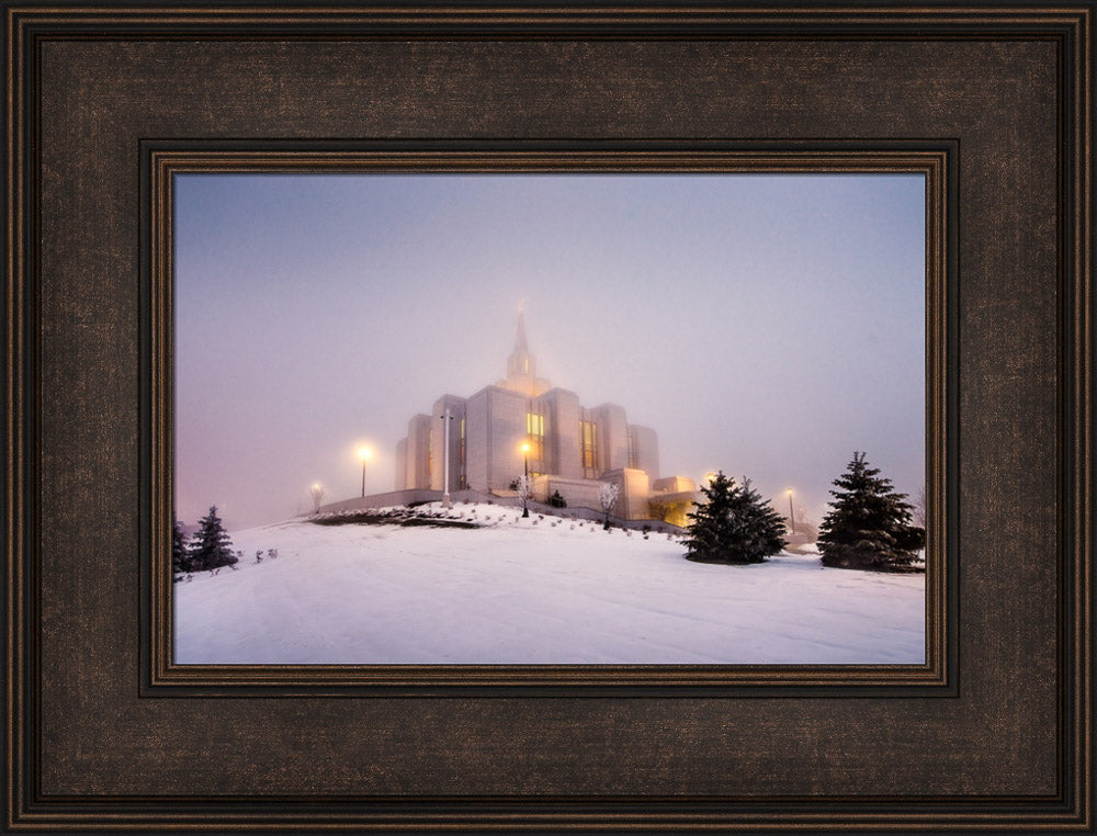 Calgary Temple - Morning Fog