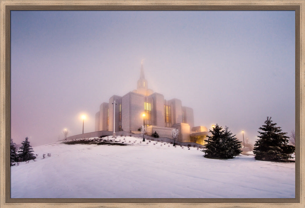 Calgary Temple - Morning Fog