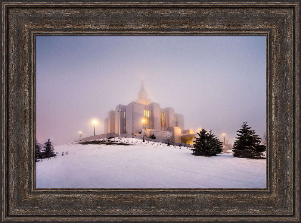 Calgary Temple - Morning Fog