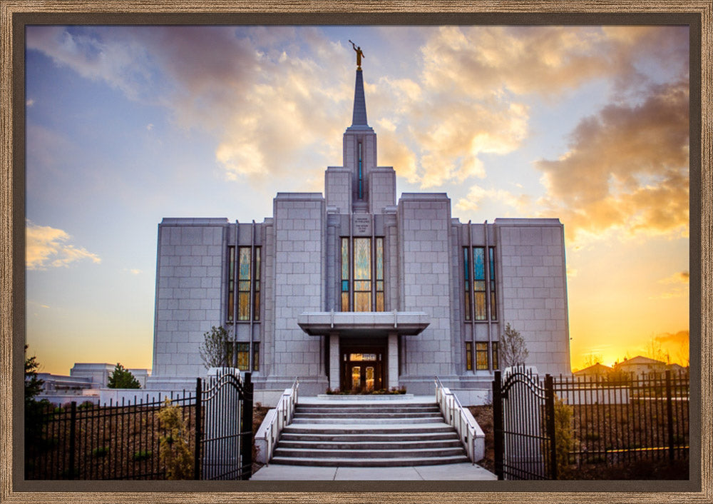 Calgary Temple - Gold Sunbursts