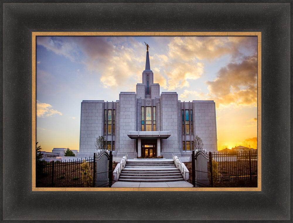 Calgary Temple - Gold Sunbursts