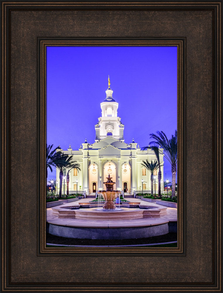 Tijuana Temple - Fountains in Blue