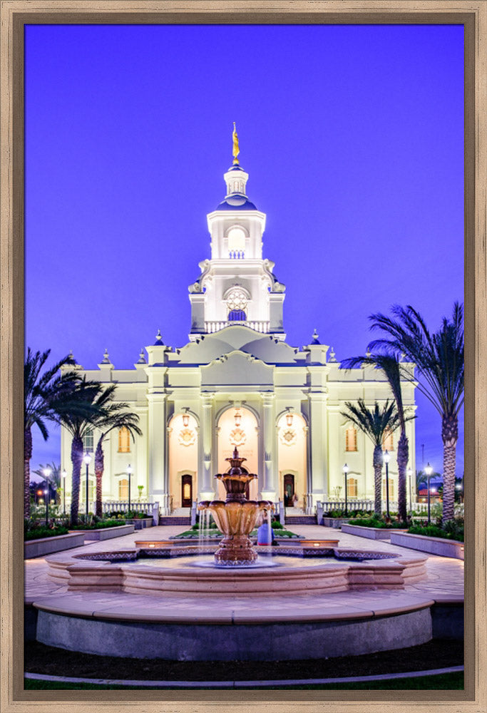 Tijuana Temple - Fountains in Blue