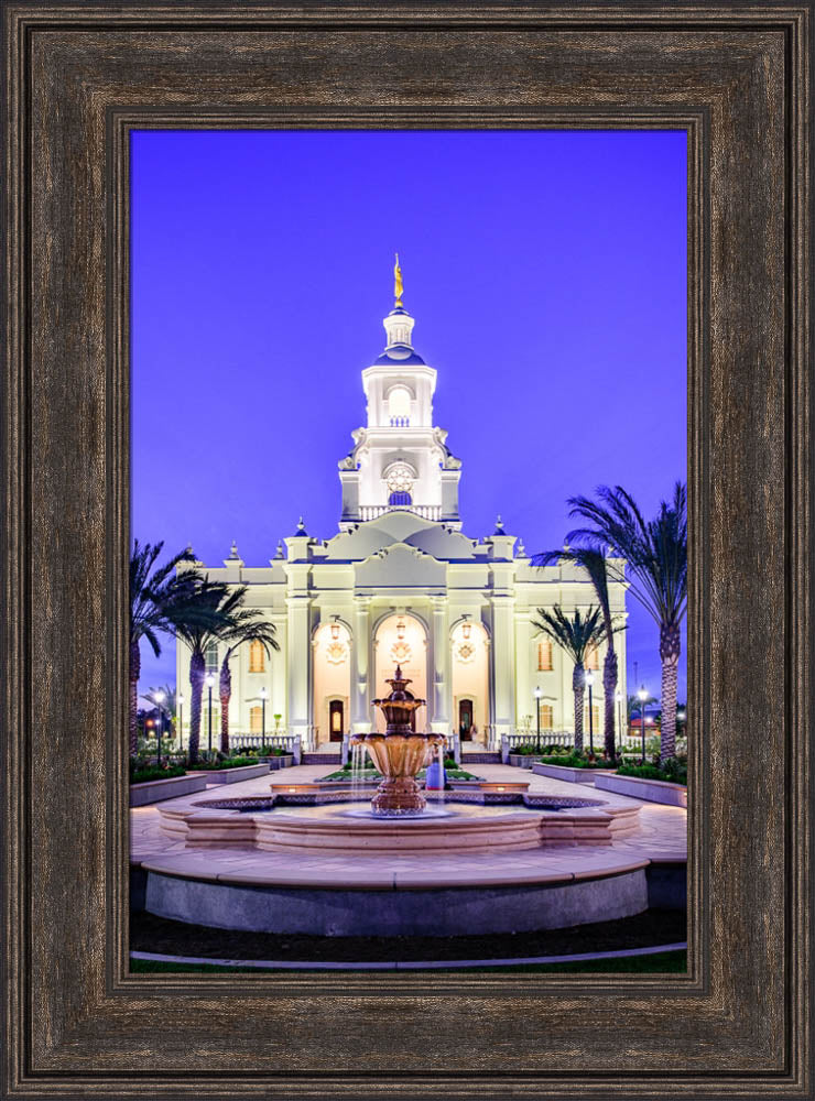 Tijuana Temple - Fountains in Blue