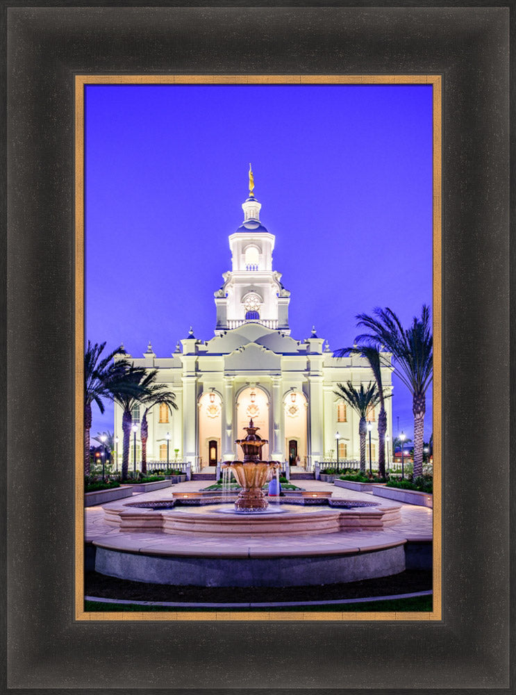 Tijuana Temple - Fountains in Blue