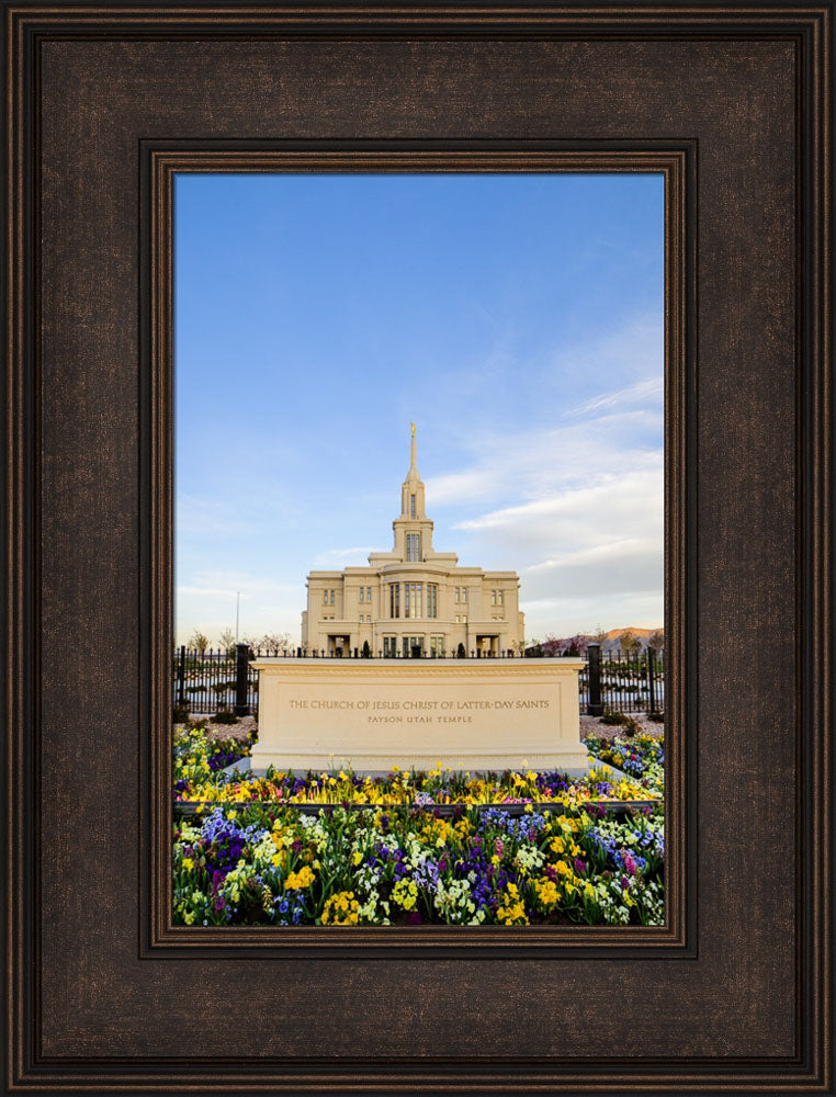 Payson Temple - Signs and Flowers