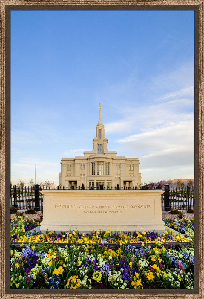 Payson Temple - Signs and Flowers