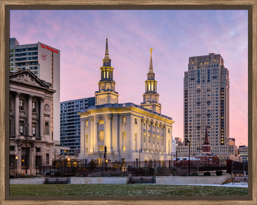 Philadelphia Temple - Evening View