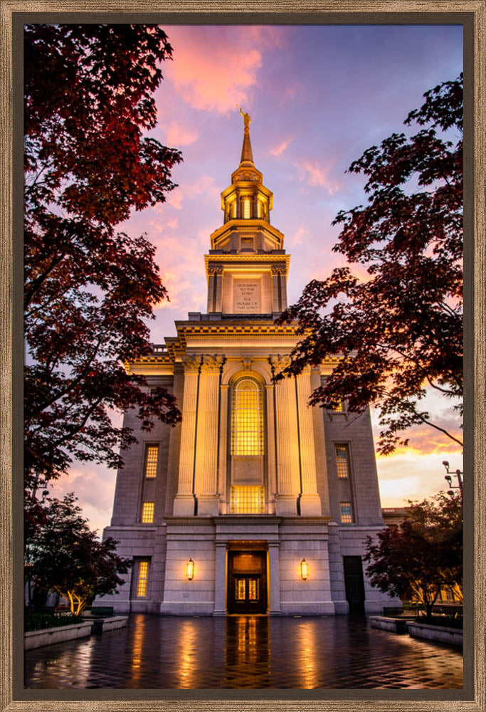 Philadephia Temple - Sunset Entrance