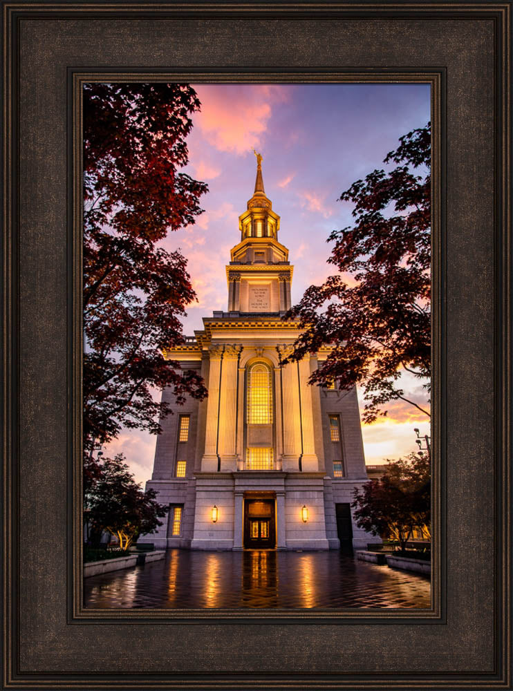 Philadephia Temple - Sunset Entrance