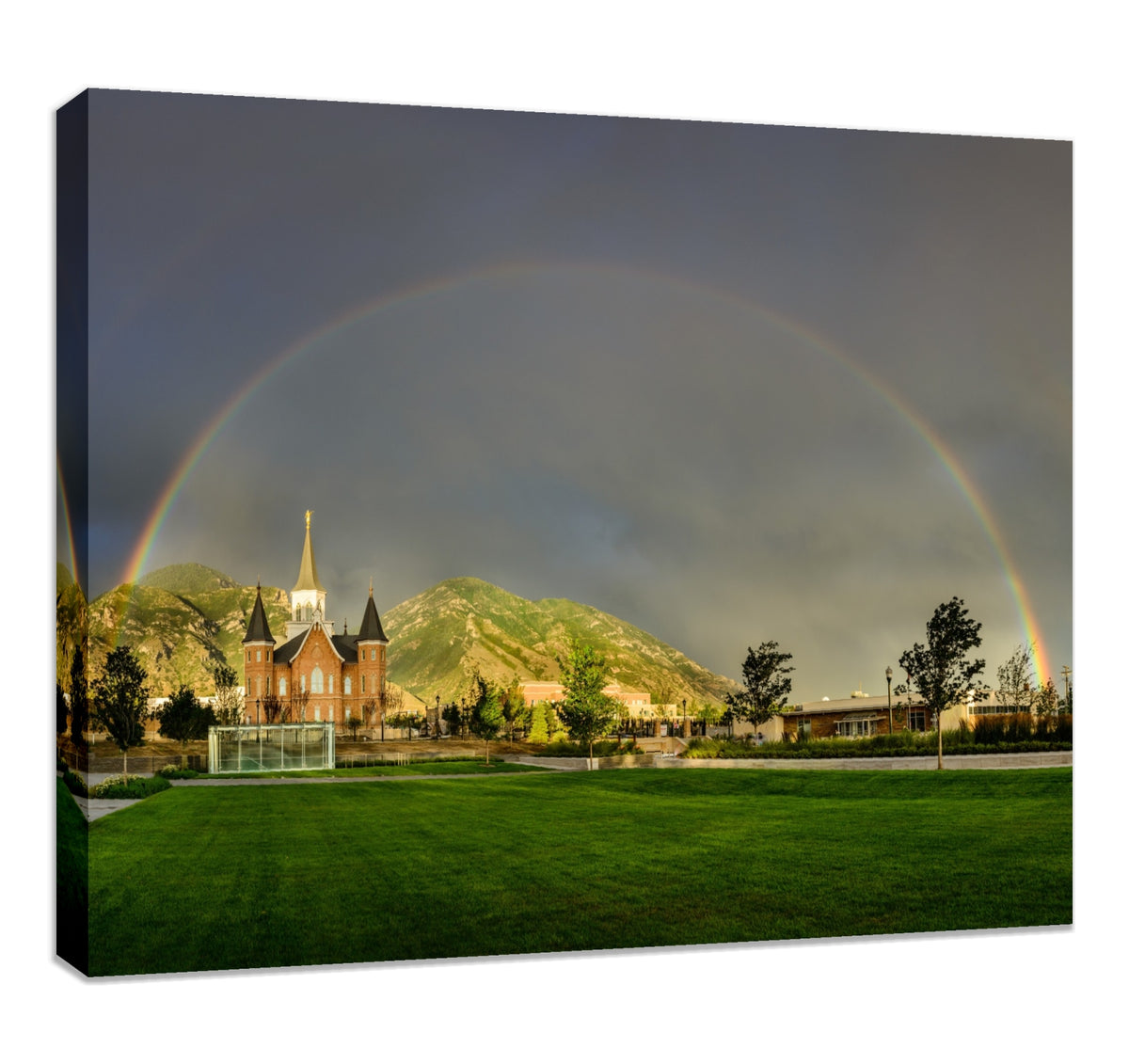 Provo City Center Temple - Full Rainbow by Scott Jarvie