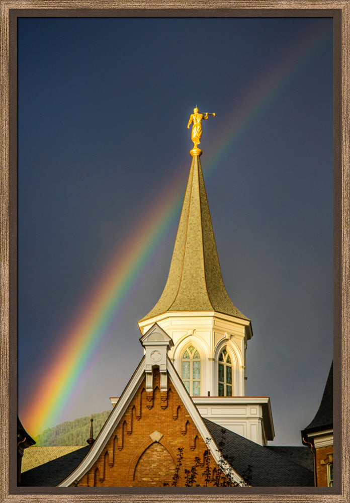 Provo City Center Temple - Angel Moroni and the Rainbow