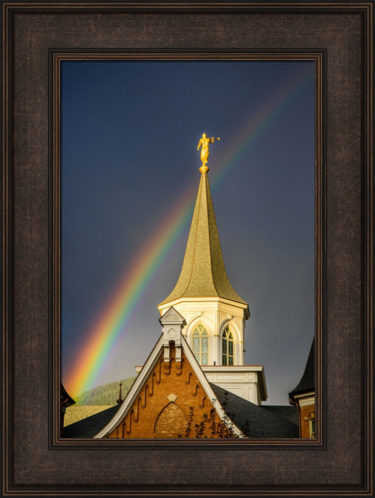 Provo City Center Temple - Angel Moroni and the Rainbow