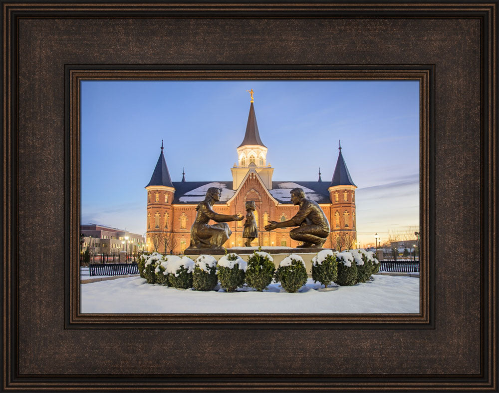 Provo City Center Temple - Statue in the Snow