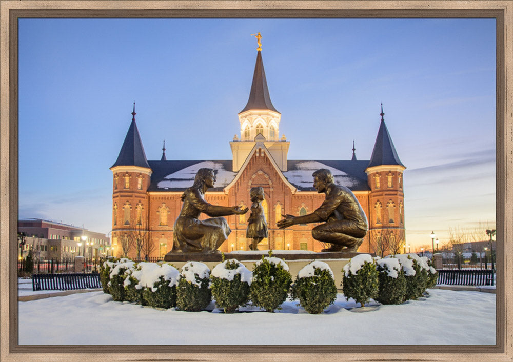 Provo City Center Temple - Statue in the Snow