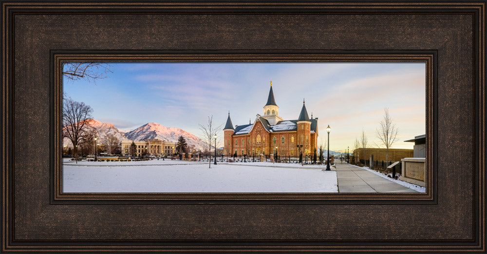 Provo City Center Temple - Snow Panorama