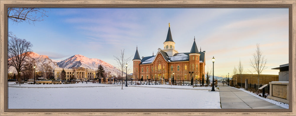 Provo City Center Temple - Snow Panorama