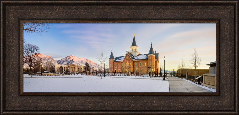 Provo City Center Temple - Snow Panorama
