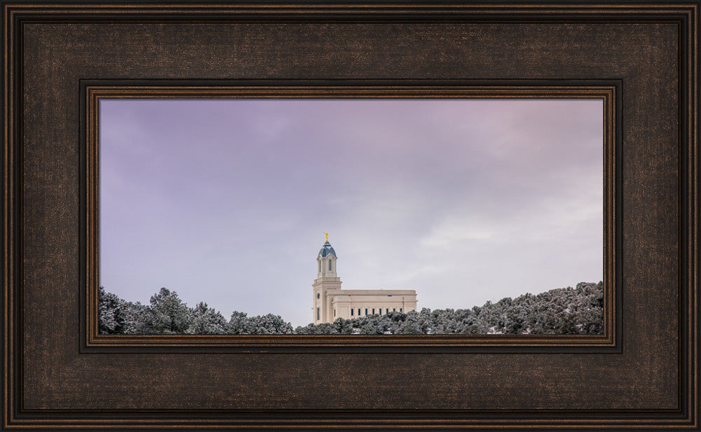 Cedar City Temple - Above the Trees Panorama