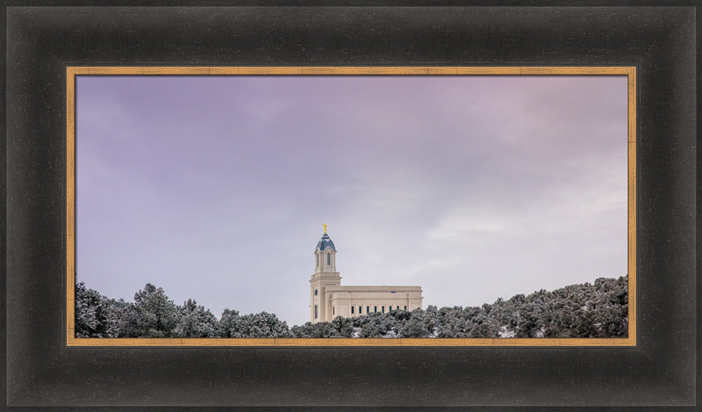 Cedar City Temple - Above the Trees Panorama