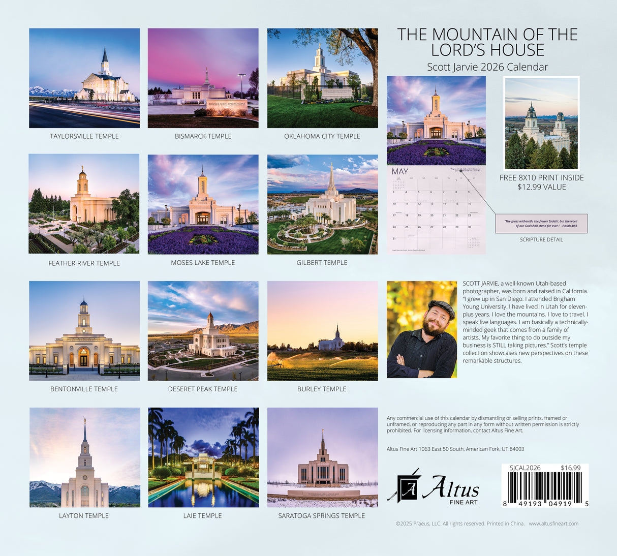 The Mountain of the Lord's House Scott Jarvie 2026 Calendar