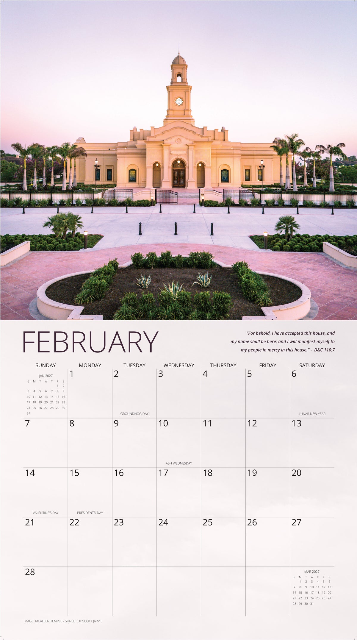 The Mountains of the Lord's House Scott Jarvie 2027 Calendar