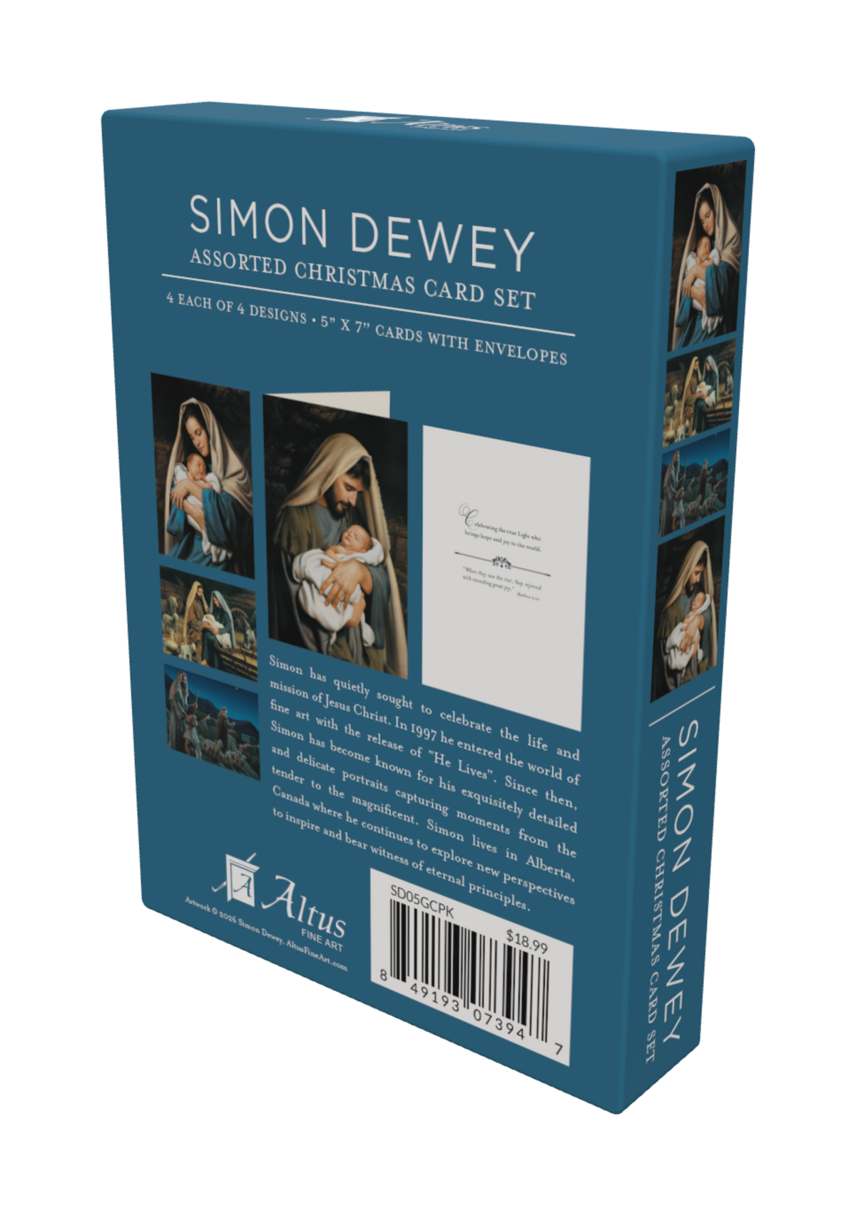 Simon Dewey Assorted Christmas Card Set
