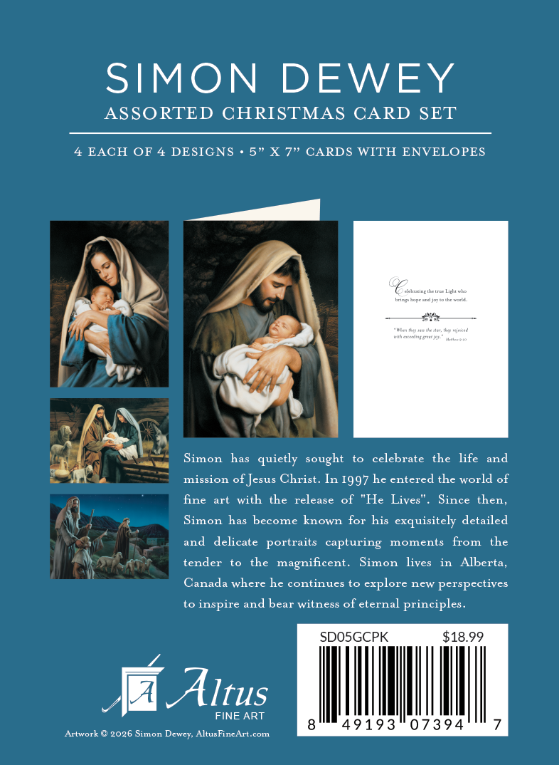 Simon Dewey Assorted Christmas Card Set