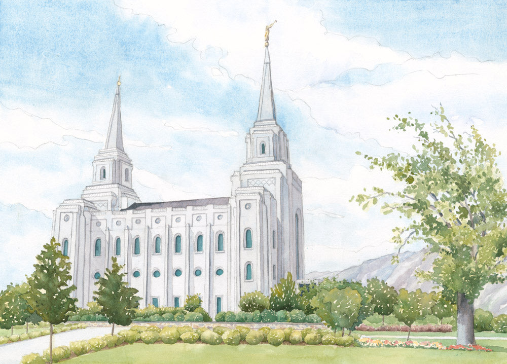 Painting of the Brigham City Temple.