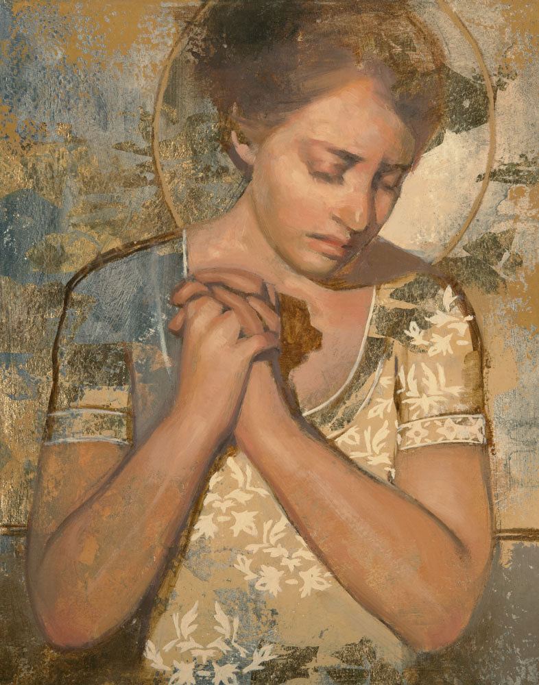 An angel with hands together celebrating the birth of Jesus Christ.