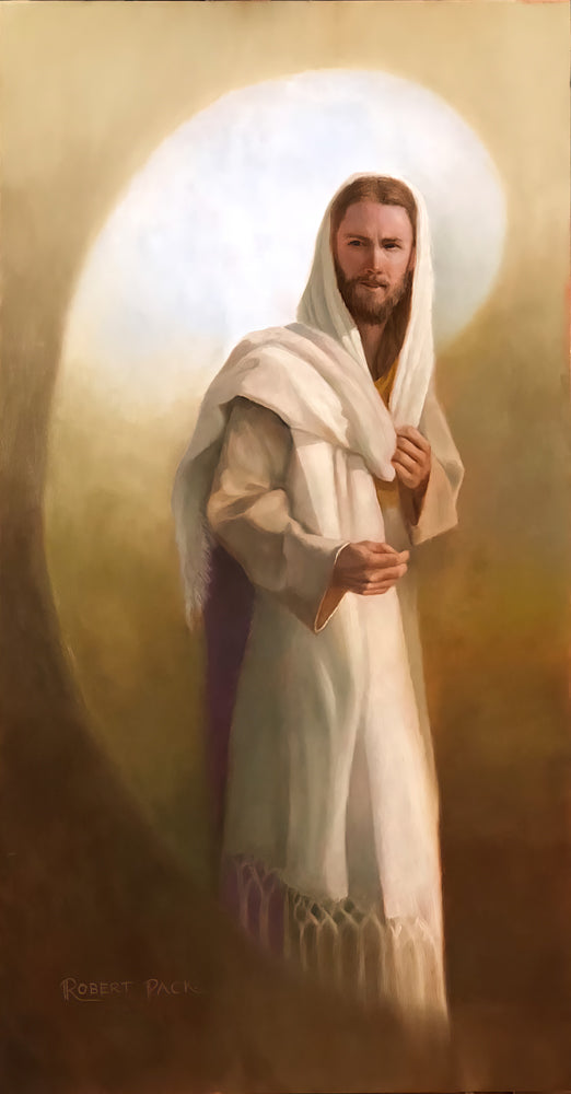 Portrait of Jesus standing looking off to the left.