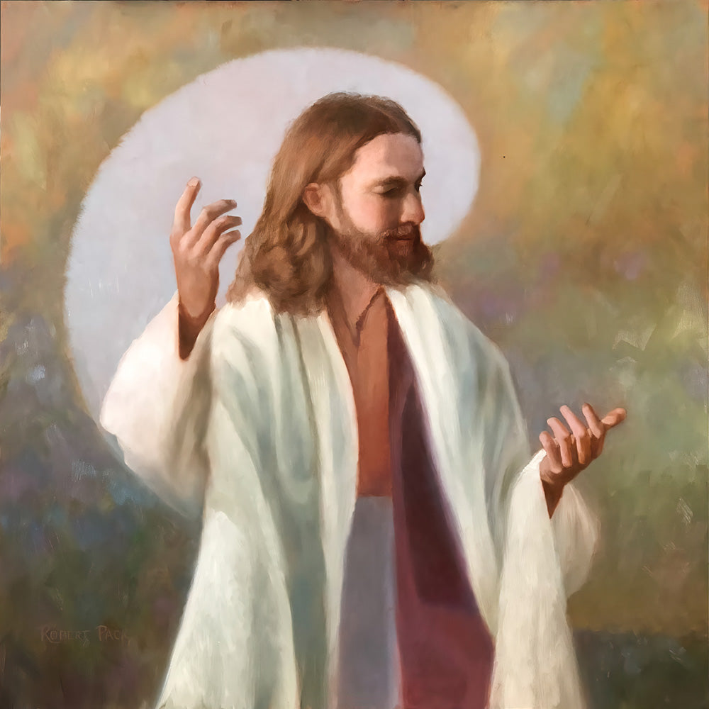 Portrait of Jesus Christ teaching.