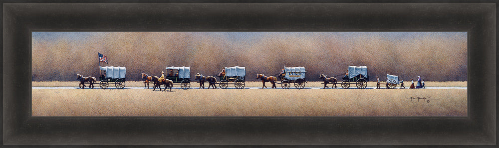 Pioneer Mormon Wagon Train by Eric Dowdle