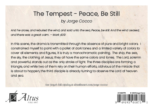 The Tempest - Peace, Be Still by Jorge Cocco