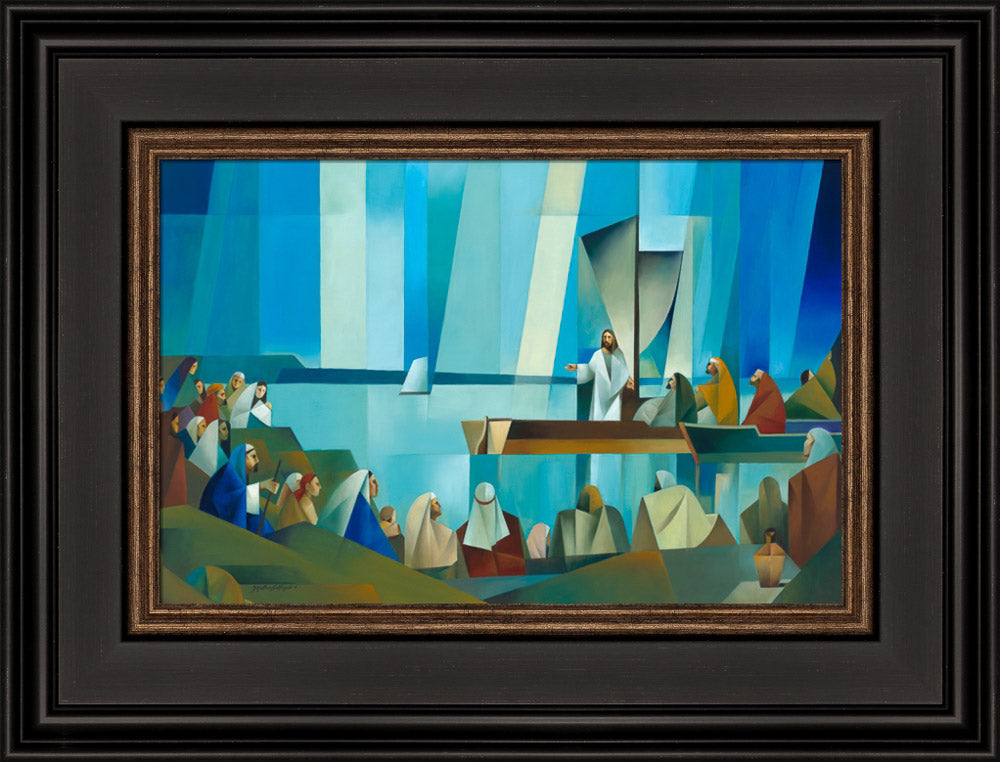 Jesus Preaching from a Boat by Jorge Cocco