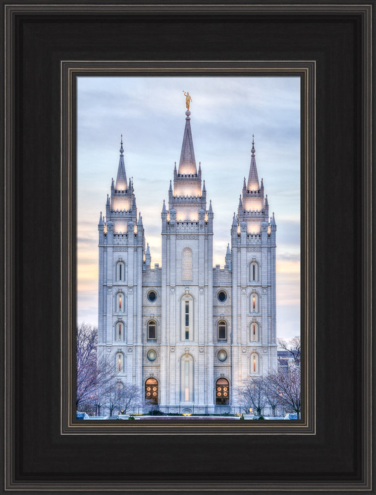 Salt Lake Temple - Winter Sunset