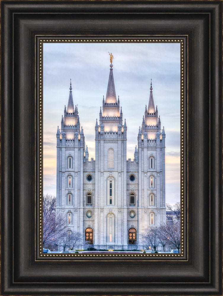 Salt Lake Temple - Winter Sunset